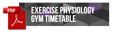Exercise Physiology Gym Timetable
